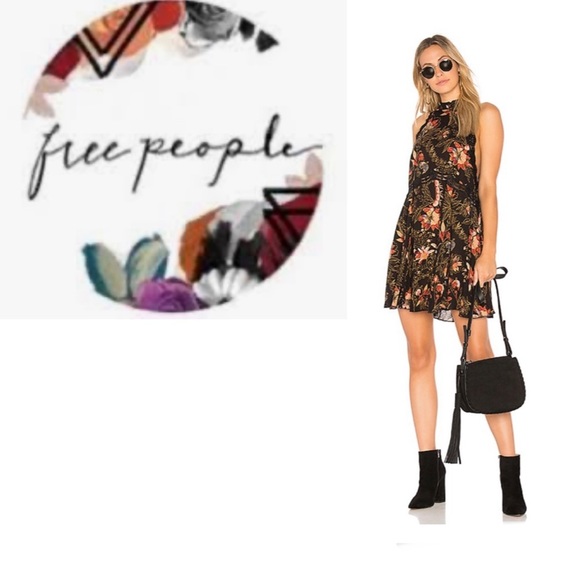 Free People Floral “She Moves” High Neck Slip Dress (xs) - Picture 7 of 16